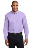 Port Authority Long Sleeve Button Up Shirt Purple Custom Embroidered S608