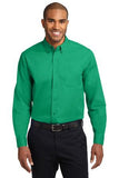 Port Authority Long Sleeve Button Up Shirt Green Custom Embroidered S608