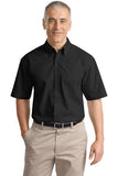 Port Authority Short Sleeve Button Up Custom Embroidered S633 BLack