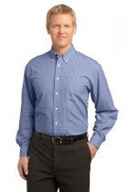 Port Authority Plaid Shirt Blue Custom Embroidered S639