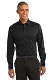 Port Authority Button Up Shirt Custom Embroidered S646 Black