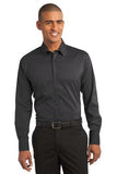 Port Authority Button Up Shirt Custom Embroidered S646 Charcoal