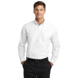 Port Authority SuperPro Oxford Shirt Custom Embroidered S658 White
