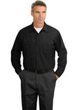 Red Kap Long Sleeve  Work Shirt Black Custom Embroidered SP14