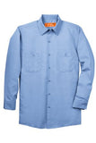 Red Kap Long Sleeve  Work Shirt Light Blue Custom Embroidered SP14