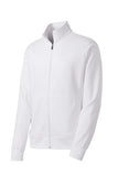 Sport Tek Fleece Full Zip Jacket White Custom Embroidered ST241