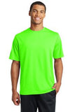 Sport Tek Mesh Racer T shirt Neon Green Custom Embroidered ST340