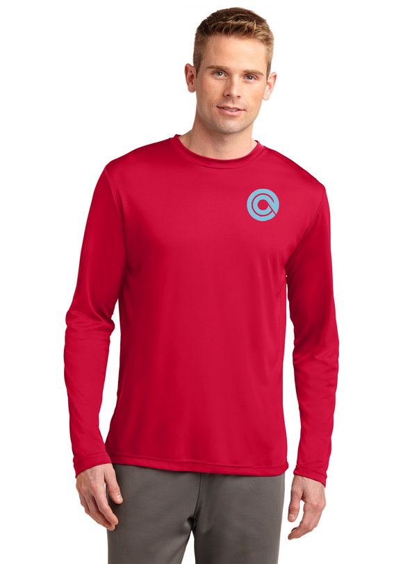 Sport Tek Long Sleeve Competitor Red Custom Embroidered ST350LS