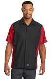 Red Kap Short Sleeve Ripstop Crew Shirt Custom Embroidered SY20 Black Red