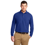 Port Authority Tall Silk Touch Polo Long Sleeve Custom Embroidered TLK500LS Royal