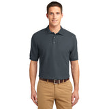 CornerStone Tall Silk Touch Polo Custom Embroidered TLK500 Steel Grey