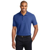 Reid St Port Authority Tall Stain Resistant Polo Long Sleeve Custom Embroidered TLK510 Royal