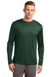 Sport Tek Long Sleeve Competitor Forest Green Custom Embroidered ST350LS