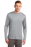 Sport Tek Long Sleeve Competitor Silver Custom Embroidered ST350LS