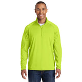 Tyne Pl Sport Tek Tall Sport Wick Stretch 1/2 zip pullover Custom Embroidered TST850 Charger Green 
