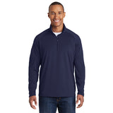 Tyne Pl Sport Tek Tall Sport Wick Stretch 1/2 zip pullover Custom Embroidered TST850 True Navy