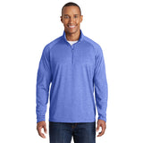 Tyne Pl Sport Tek Tall Sport Wick Stretch 1/2 zip pullover Custom Embroidered TST850 Royal Heather