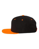 Yupoong Wool Bland Flat Bill Snapback Hat Custom Embroidered 6089M Neon Orange