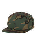 Yupoong Wool Bland Flat Bill Snapback Hat Custom Embroidered 6089M Camo