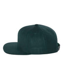 Yupoong Wool Bland Flat Bill Snapback Hat Custom Embroidered 6089M Spruce