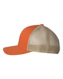 Yupoong Retro Trucker Hat Custom Embroidered 6606 Ristic Orange Khaki