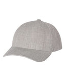 Yupoong Premium Curved Visor Snapback Hat Custom Embroidered 6789M Grey