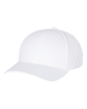 Yupoong Premium Curved Visor Snapback Hat Custom Embroidered 6789M White