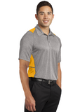 Sport Tek Colorblock Polo Heather Gold Custom Embroidered ST665