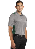 Sport Tek Colorblock Polo Heather Forest Custom Embroidered ST665