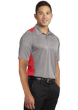 Sport Tek Colorblock Polo Heather Red Custom Embroidered ST665